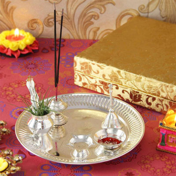 Buy Aaradhya Pooja Thali Set Pooja Thali & Sets from Vaaree