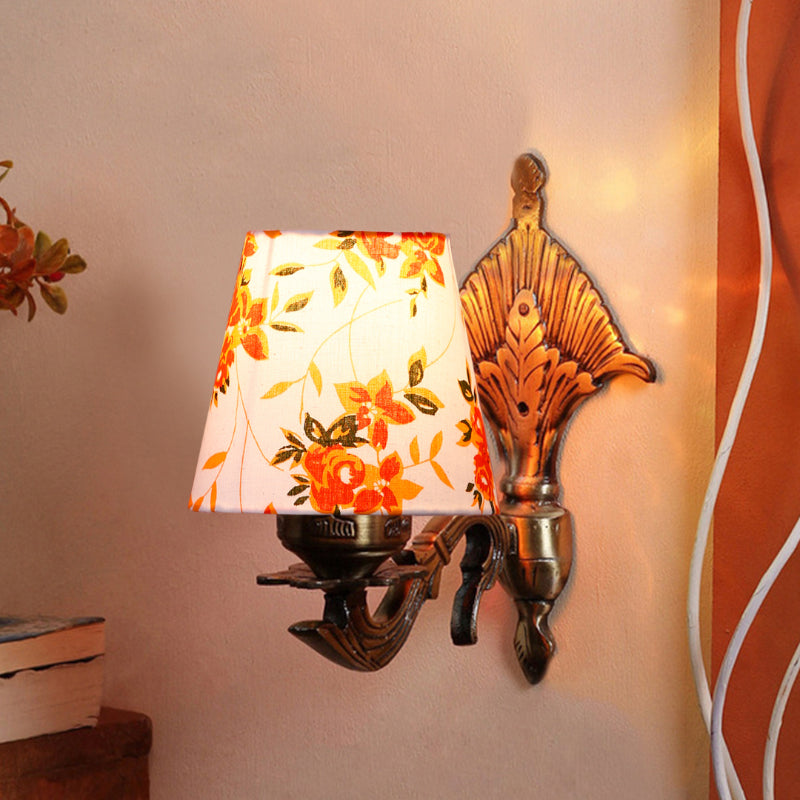 Wall Lamp - Magda Masique Ibis Flora Conical Wall Lamp - Yellow