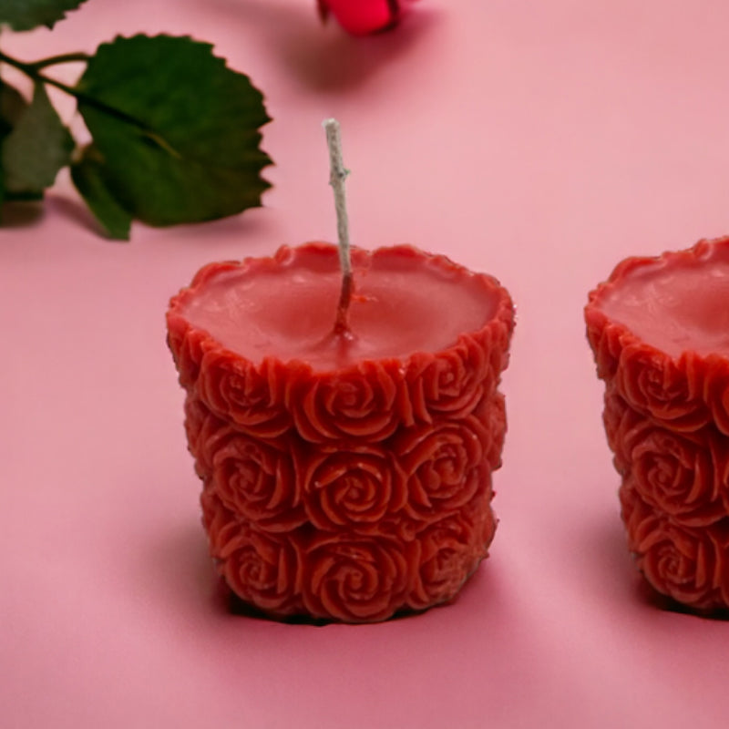 Buy Rostora Rose Scented Candle - Set Of Two Candles from Vaaree