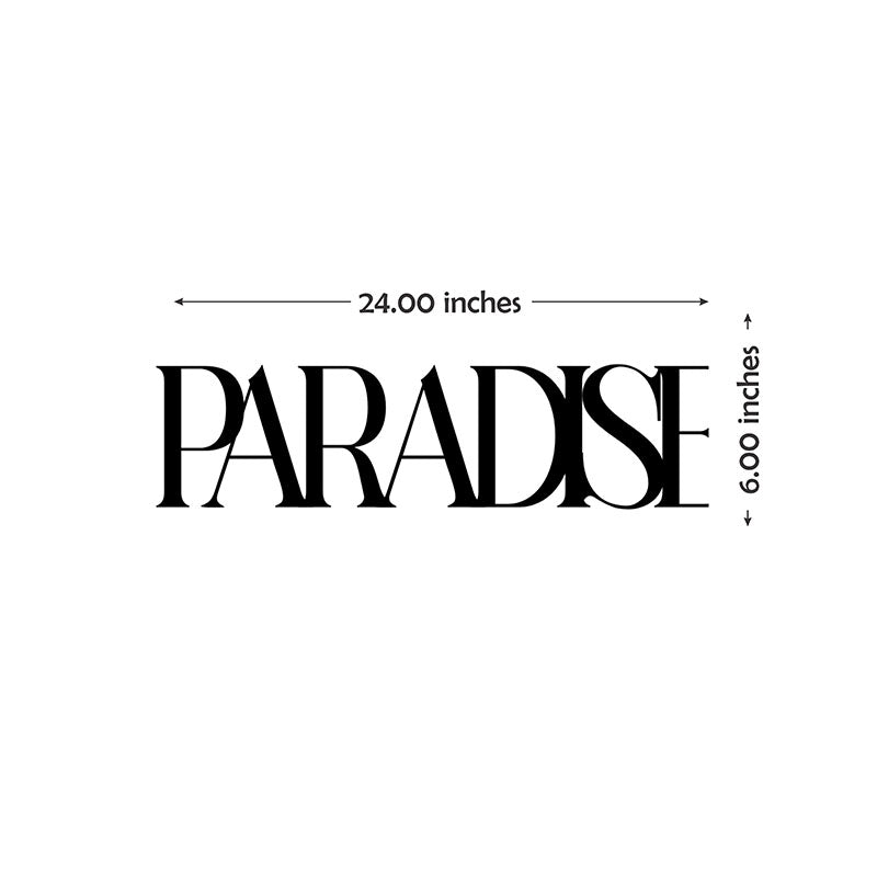 Wall Accents - Paradise Typography Wall Art