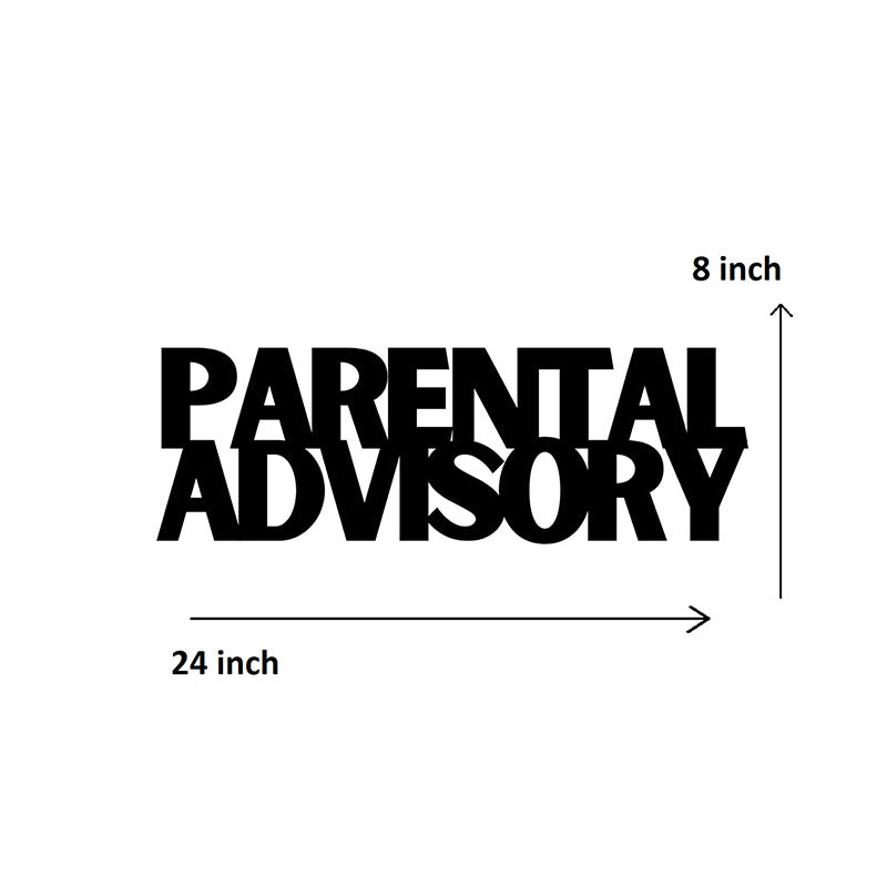 Wall Accents - Parental Advisory Typography Wall Art