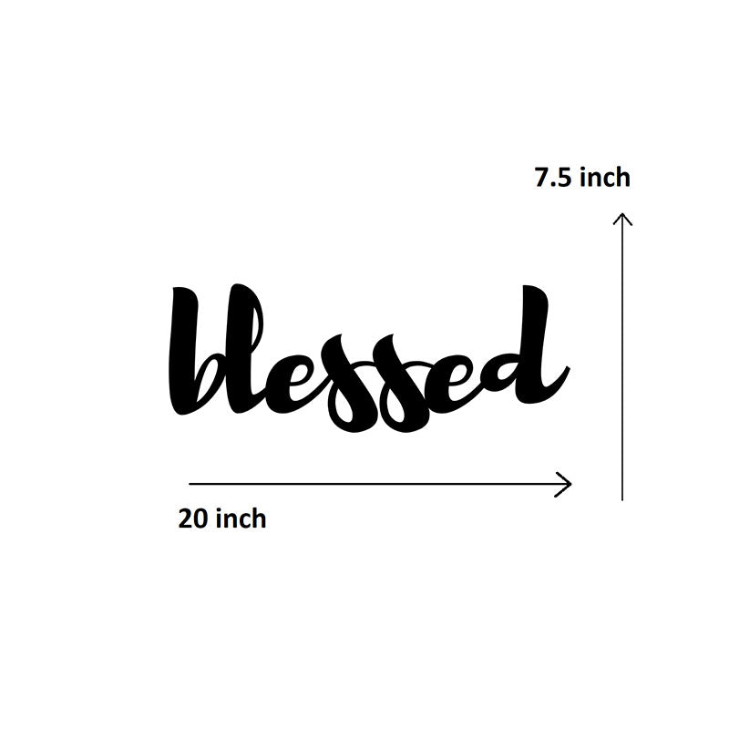 Wall Accents - Blessed Typography Wall Art