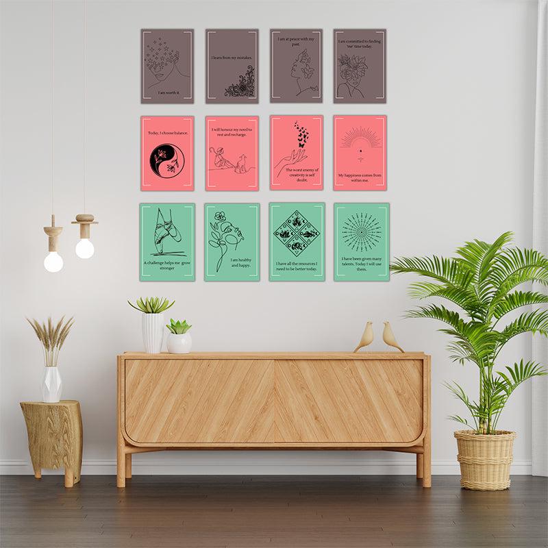 Buy Celebrating Self Wall Poster - Set Of Twelve Wall Poster from Vaaree