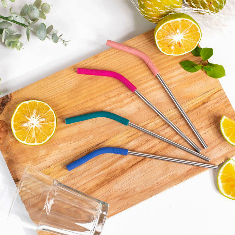 Kitchen Tools & Gadgets - Super Sip Stainless Steel Straw - Set Of Four