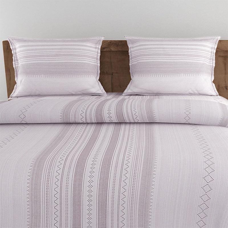 Buy Twila Striped Bedding Set - Purple Bedding Set from Vaaree