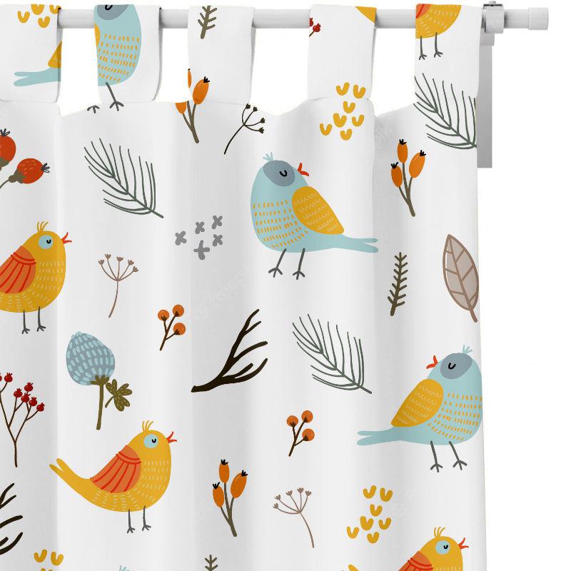 Buy Bird Paradise Tab Top Medium Width Curtain Curtains from Vaaree