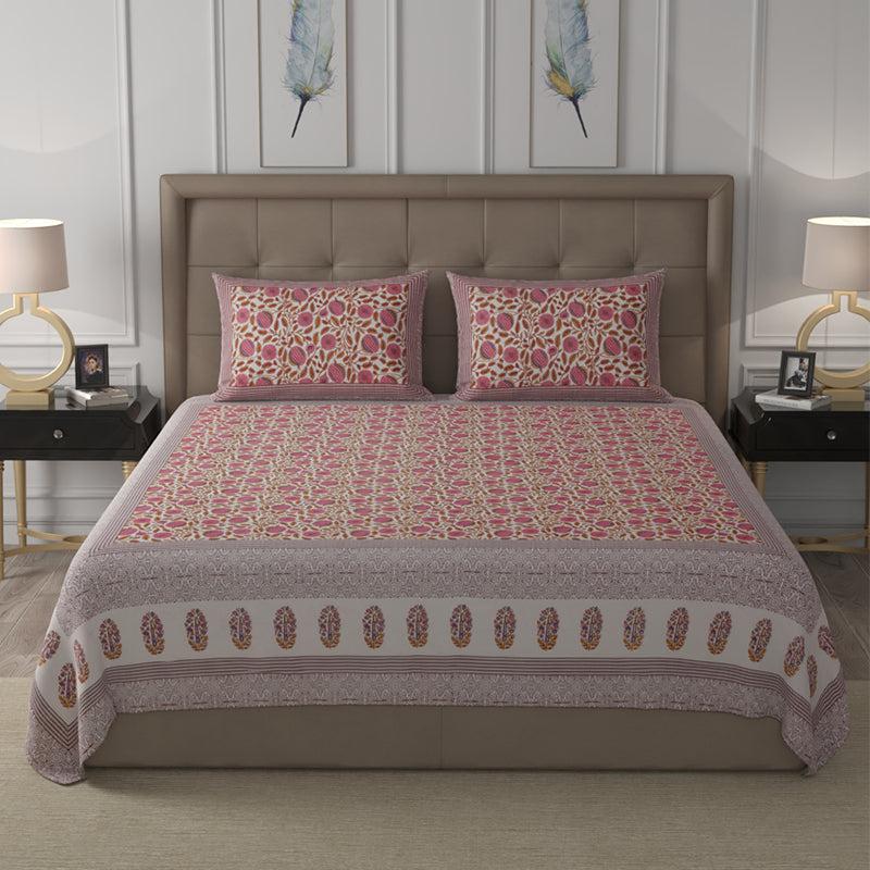 Buy Kavin Floral Bedsheet - Pink Bedsheets from Vaaree