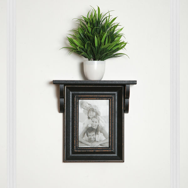 Photo Frames - Meso Photo Frame With Wall Shelf - Brown