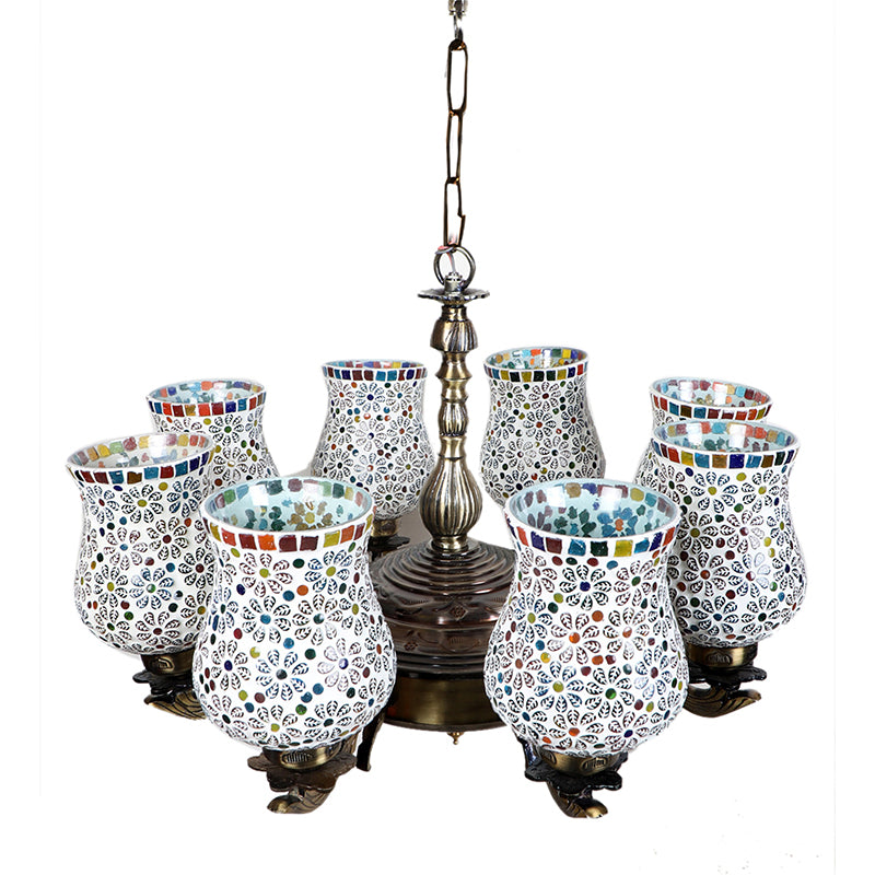 Ceiling Lamp - Ervo Vilona Mosaic Golden Antique Chandelier