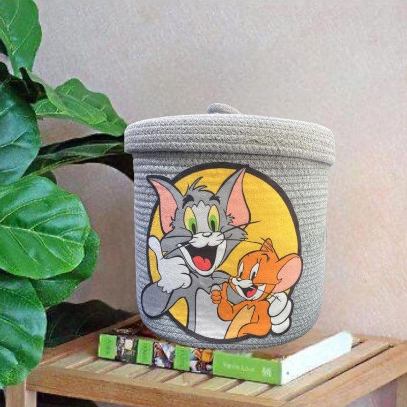 Buy Tom & Jerry Natural Fiber Kids Storage Basket Storage Basket from Vaaree