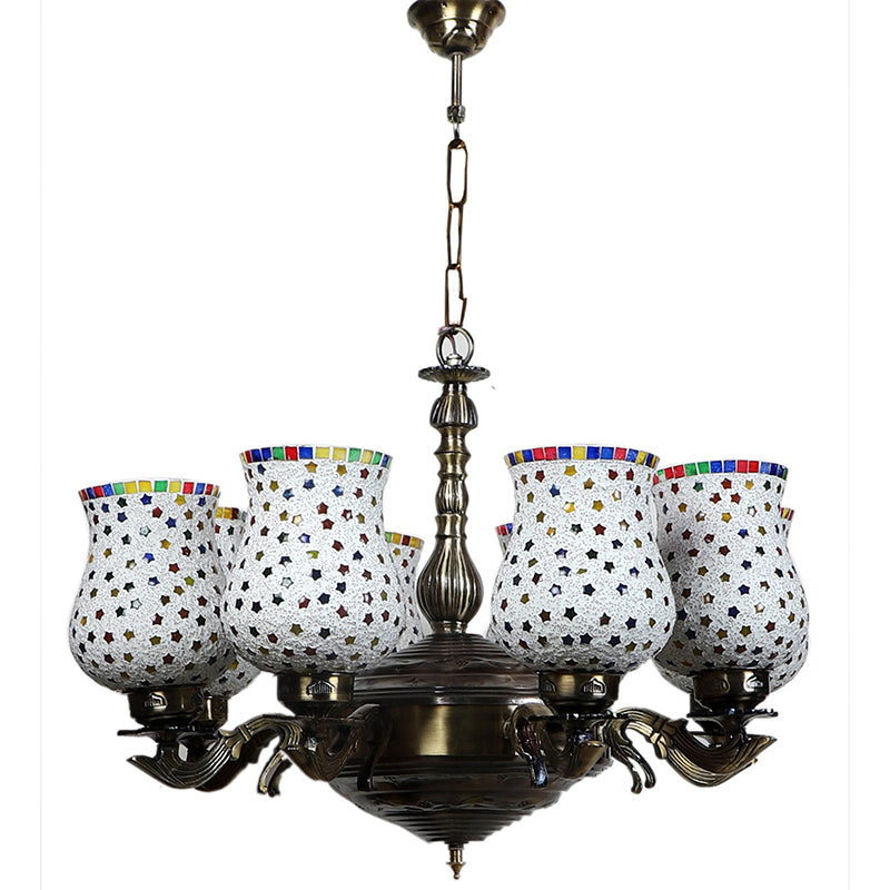 Ceiling Lamp - Ekta Vilona Mosaic Golden Antique Chandelier