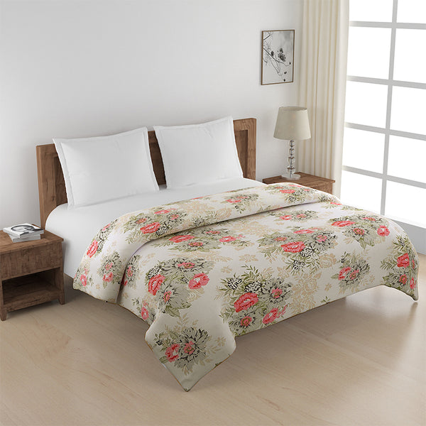 Cream Cast Floral Comforter