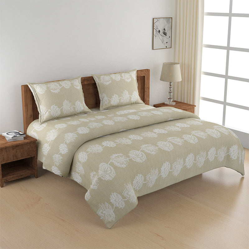 Buy Luna Floral Bedding Set - Beige Bedding Set from Vaaree