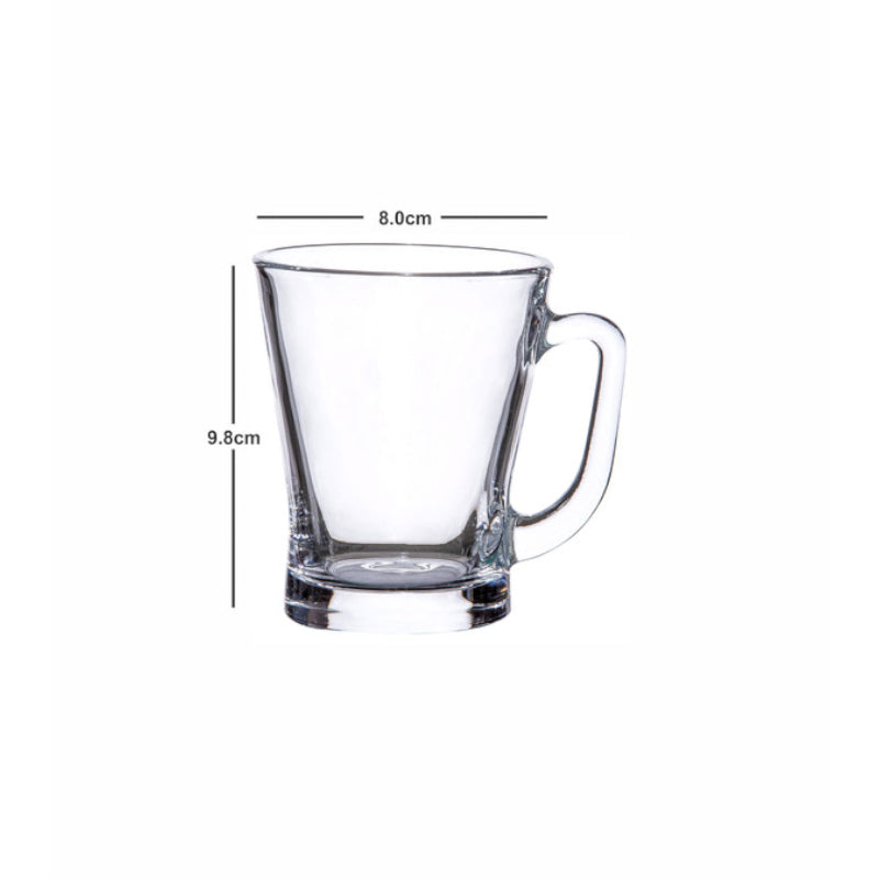 Buy Elisabetho Glass Mug (230 ML) - Set Of Six Mug & Tea Cup from Vaaree