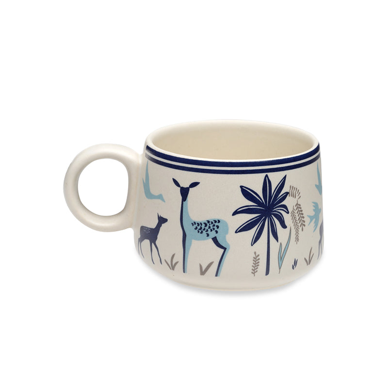 Mug & Tea Cup - Blue Tropica Cup (150 ML) - Set Of Six