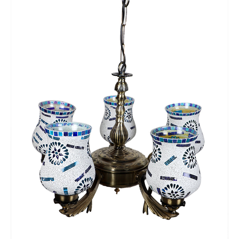 Ceiling Lamp - Tara Vistara Mosaic Golden Antique Chandelier