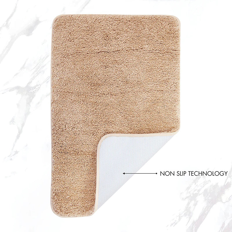 Buy Helen Anti Skid Bath Mat & Contour Mat (Beige) - Two Piece Set Bath Mats from Vaaree