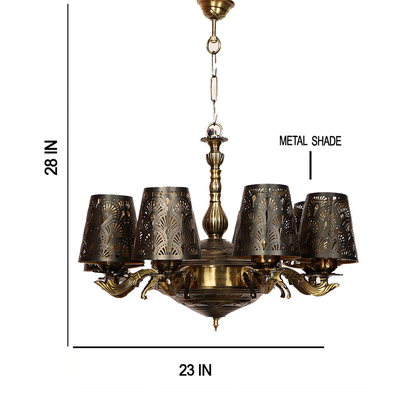 Ceiling Lamp - Ethnic Noma Etched Vilona Chandelier