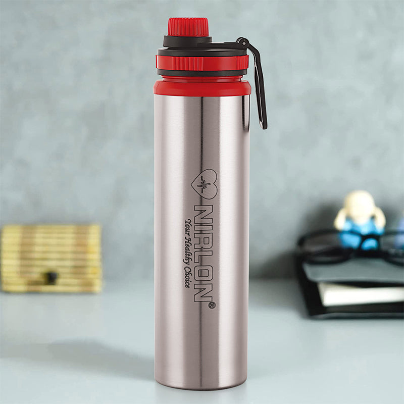 Buy Solene Stainless Steel Water Bottle (Red) - 900 ML Bottle from Vaaree