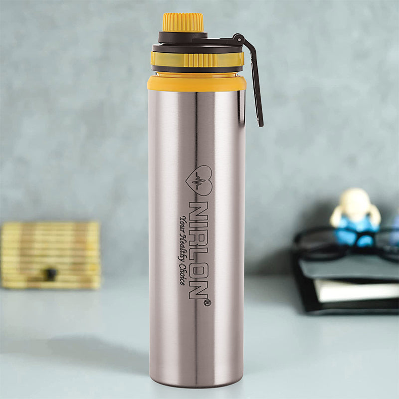 Buy Solene Stainless Steel Water Bottle (Yellow) - 900 ML Bottle from Vaaree