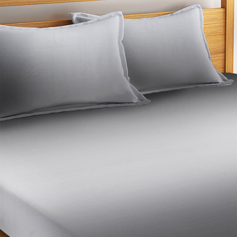 Buy Silas Solid Bedsheet - Grey Bedsheets from Vaaree