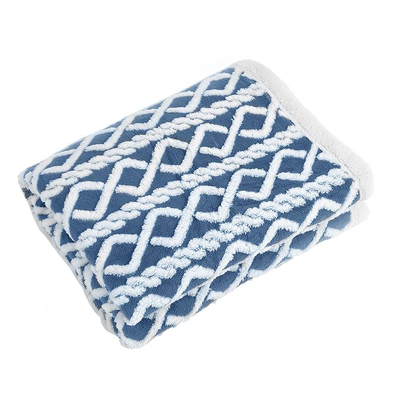 Buy Oriella Geomatric Blanket - Blue Blankets from Vaaree