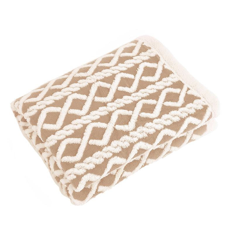 Buy Oriella Geomatric Blanket - Brown Blankets from Vaaree