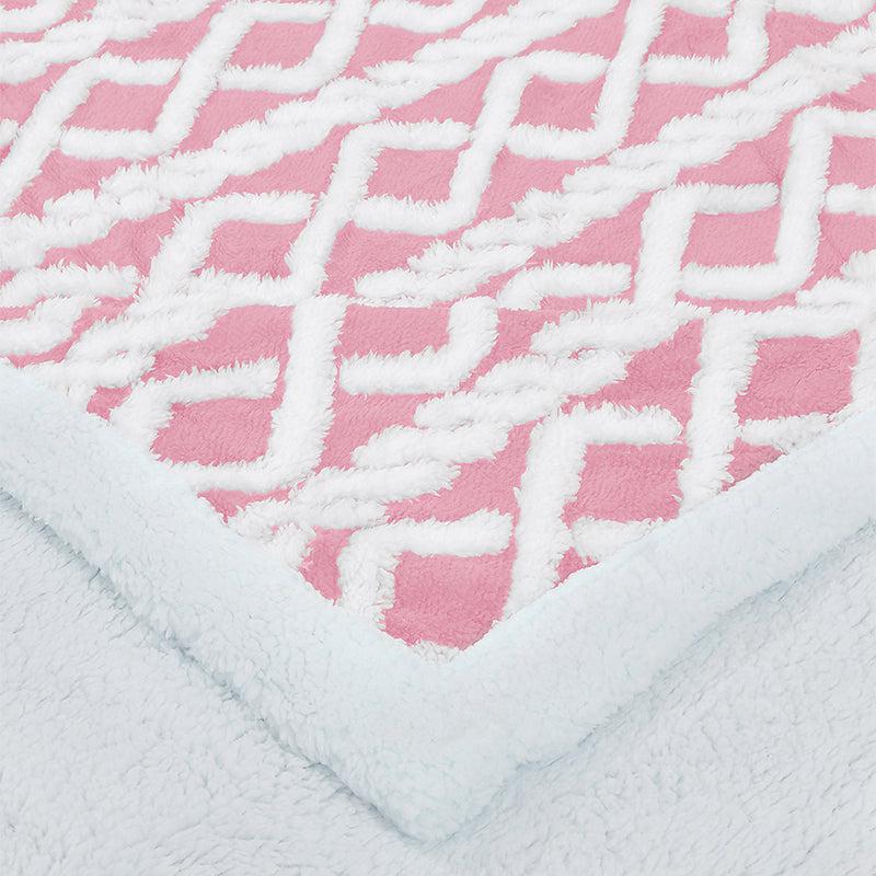 Buy Oriella Geomatric Blanket - Pink Blankets from Vaaree