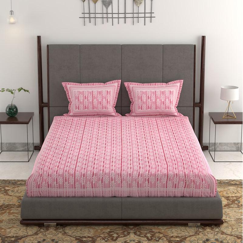 Buy Odin Ethnic Bedsheet - Pink Bedsheets from Vaaree