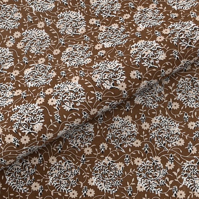 Buy Vidhu Printed Bedsheet - Brown Bedsheets from Vaaree