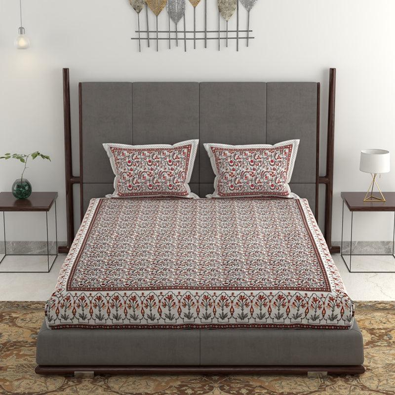 Buy Quilo Ethic Bedsheet - Grey Bedsheets from Vaaree