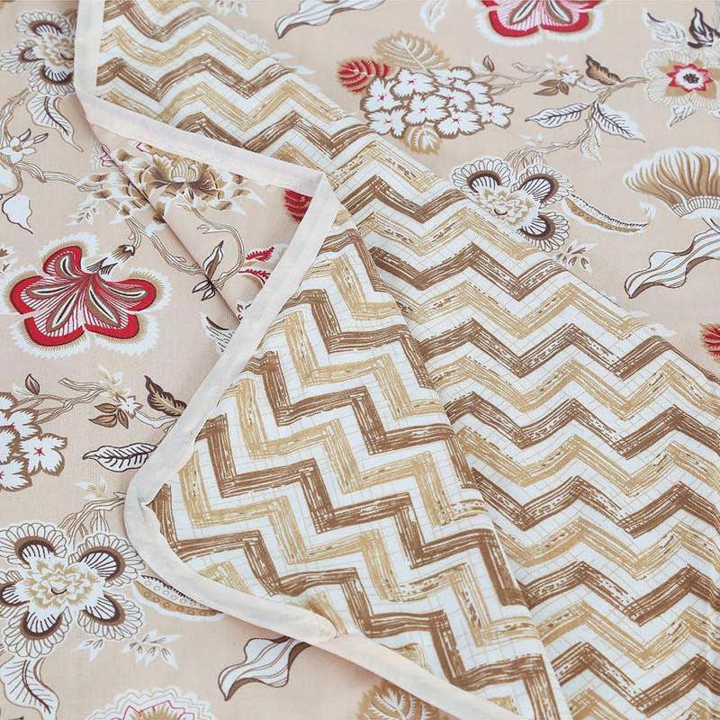 Buy Abhi Cotton Dohar (Beige & Red) - 180 Gsm Dohars from Vaaree