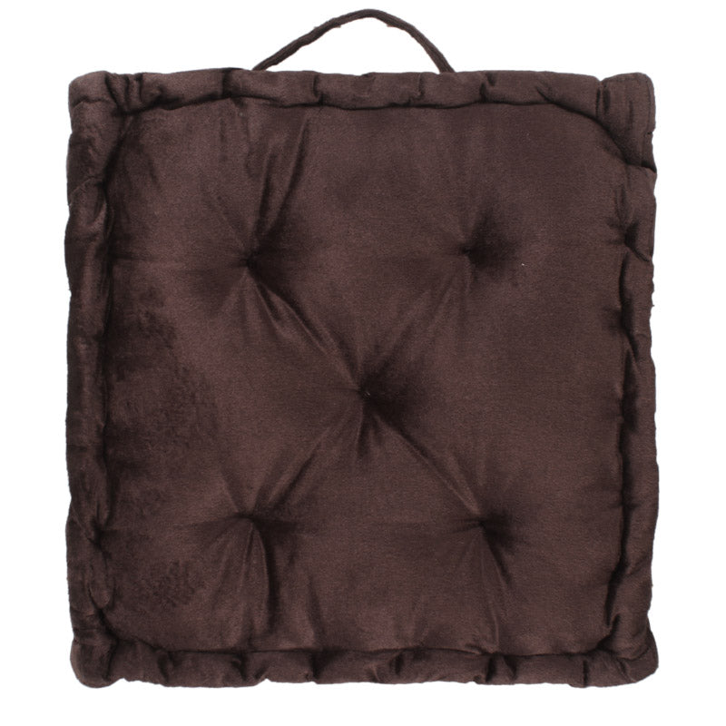 Buy Roe Velvet Floor Cushion - Brown Floor Cushions from Vaaree