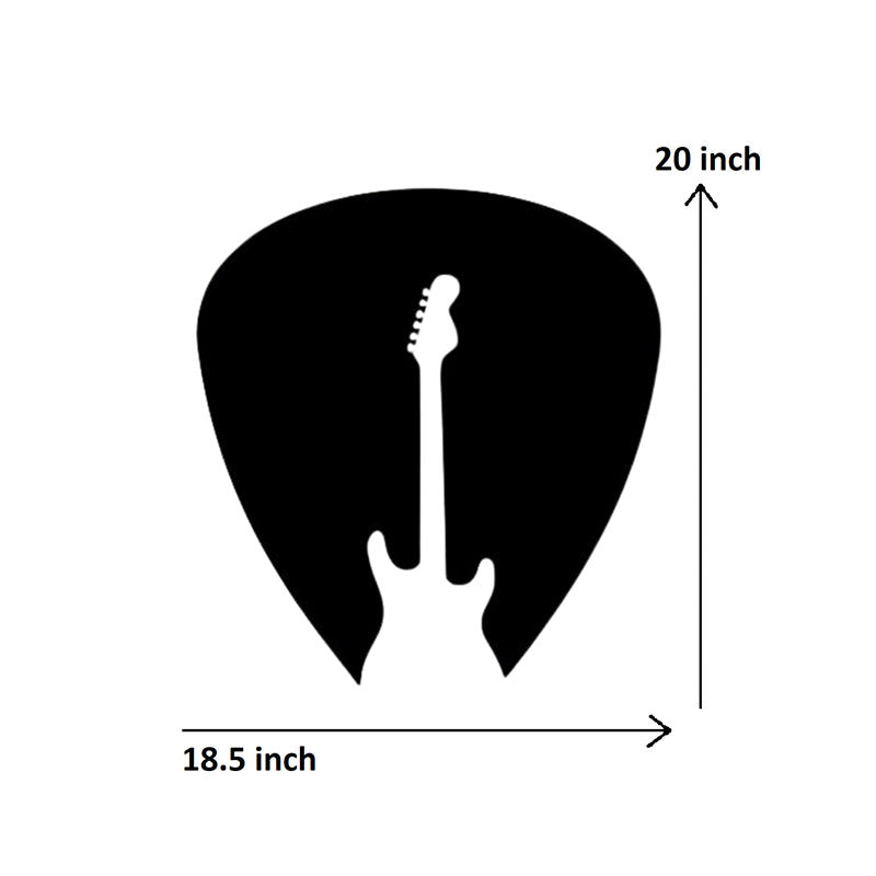 Wall Accents - Guitar And Plectrum Black Wall Art