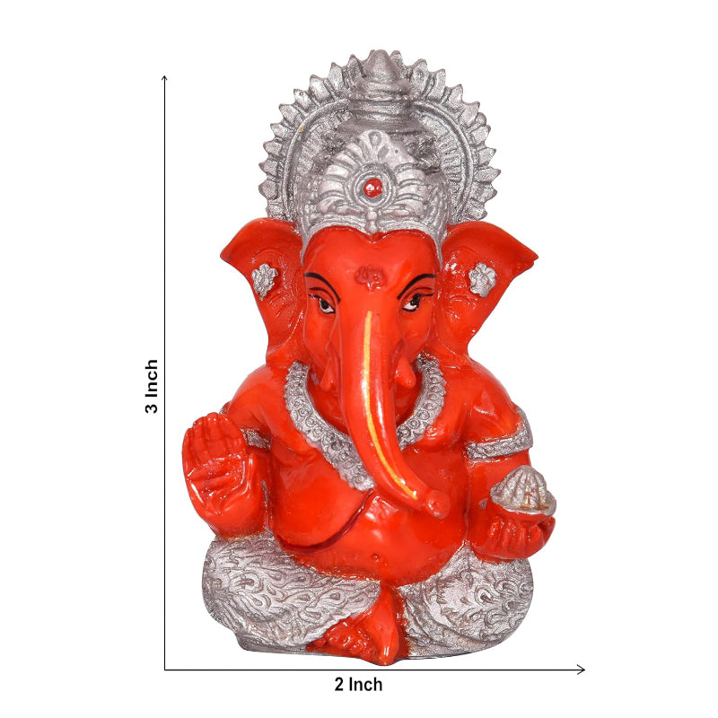 Buy Vigneshwara Bless Idol - Orange Idols & Sets from Vaaree