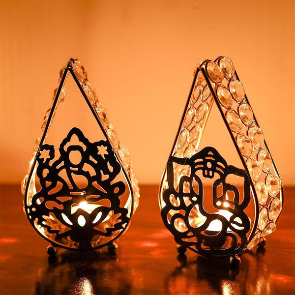 Buy Laxmi Vakrathund Deep Tealight Candle Holder - Set Of Two Candle Holders from Vaaree