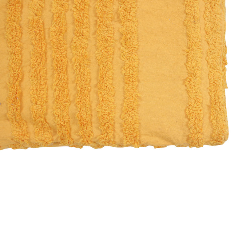 Buy Juniper StripeTufted Throw - Yellow Throws from Vaaree