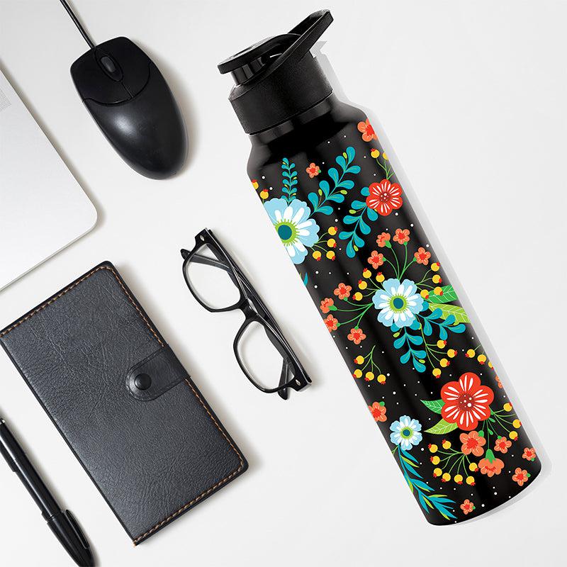 Buy Midnight Bloomia Water Bottle - 1000 ML Bottle from Vaaree