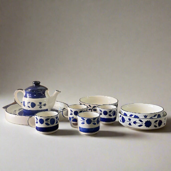 Tea Sets & Tea Pots - Natana Floral Tea - Set - Nine Piece Set