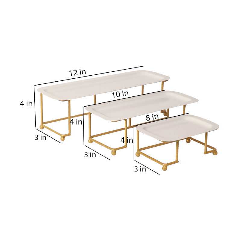 Buy Atva Rectangular Platter - Set Of Three Platter from Vaaree