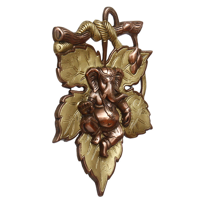 Wall Accents - Balganesha Decorative Religious Wall Accent - Gold