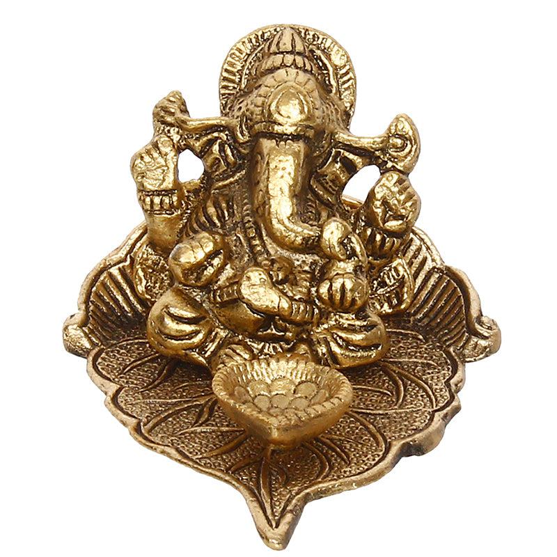 Buy Vinayaka Leaf Diya - Gold Idols & Sets from Vaaree