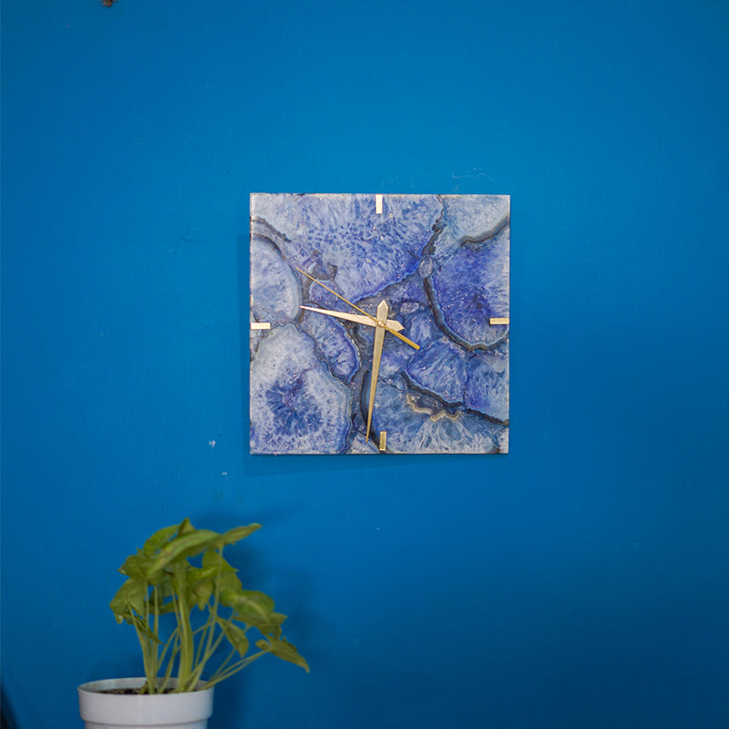 Buy Andora Agate Wall Clock - Blue Wall Clock from Vaaree