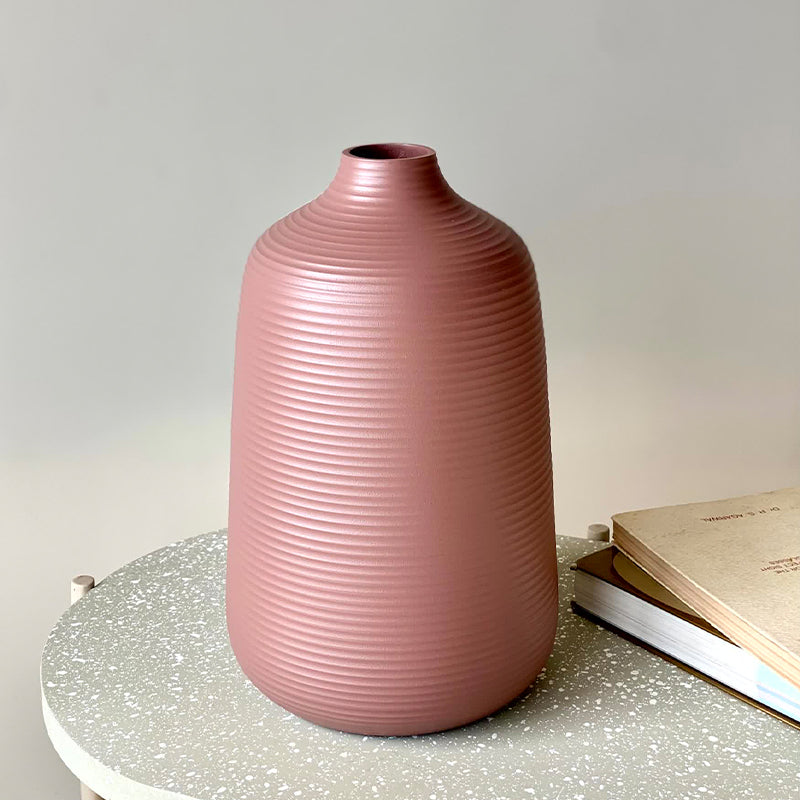 Buy Adola Eline Vase - Rusty Pink Vase from Vaaree