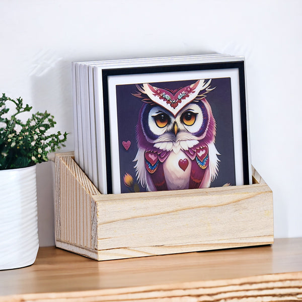 Coaster - Owl Gaze Coaster - Set Of Six