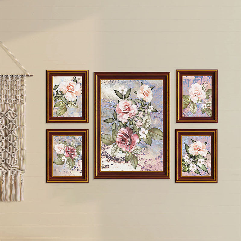 Wall Art & Paintings - Blossom Glamour Wall Art (Pink) - Set Of Five