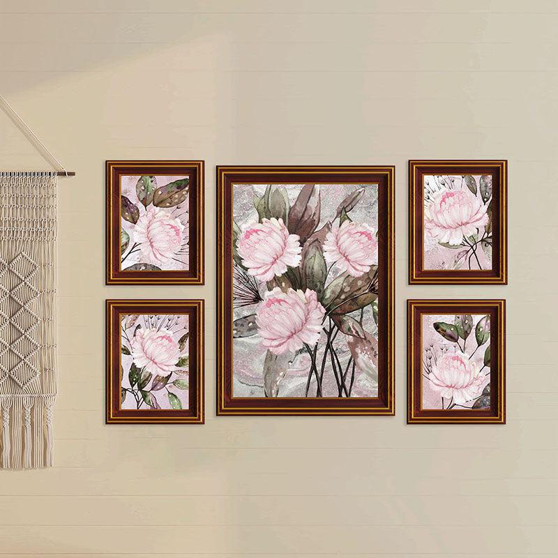 Buy Peony Pamper Wall Art - Set Of Five Wall Art & Paintings from Vaaree