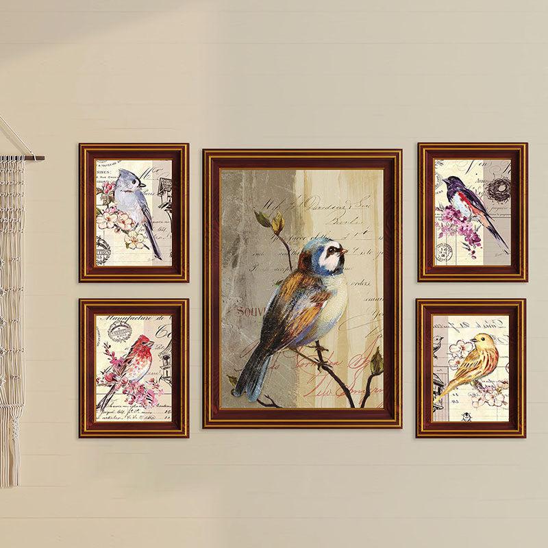 Buy Chirpy Beaks Wall Art - Set Of Five Wall Art & Paintings from Vaaree