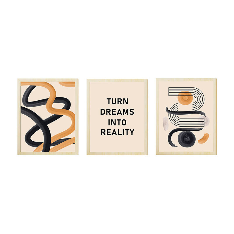 Wall Art & Paintings - Turn Dreams Into Reality Abstract Wall Art - Set Of Three