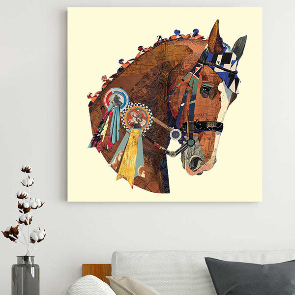 Wall Art & Paintings - Stallion Win Wall Painting